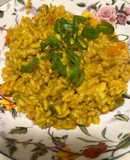 Risotto gamberi e curry