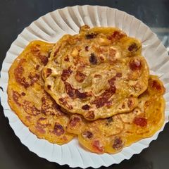A picture of Mango Dryfruits Pan Cake.