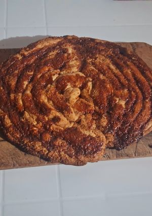 Una foto de Torta espiral con dulce de leche