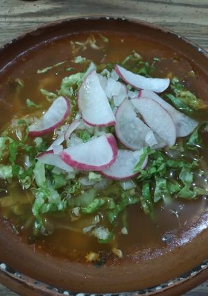 Una foto de Pozole