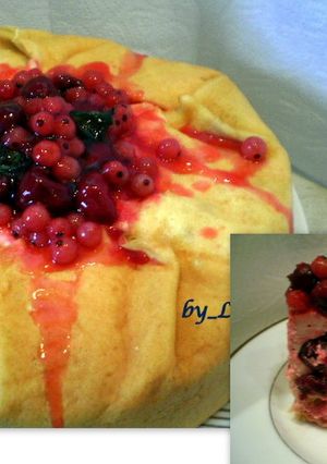 Фото Блинный торт с вишней и грейпфрутом #летниедесерты.
