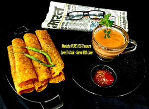 A picture of Methi Thepla With Masala Tea - Gujarati Breakfast.