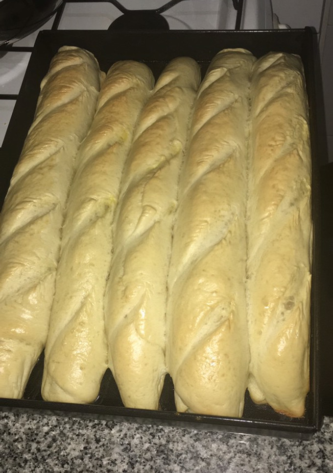 Una foto de Pan francés