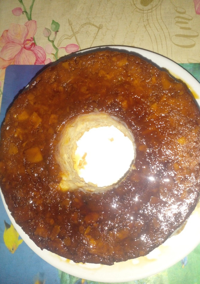 Una foto de Budín de pan 🍞 con caramelo
