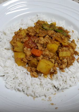 Una foto de 🇨🇺"Picadillo cubano" vegano