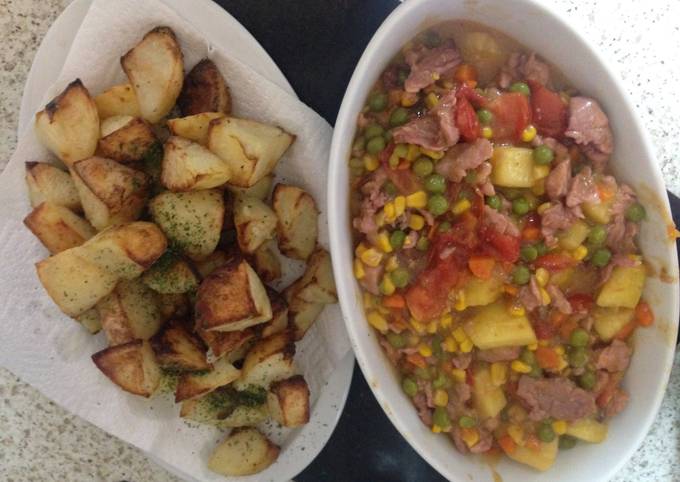 My Sweet Gammon Bake with Potato Crunchies. 