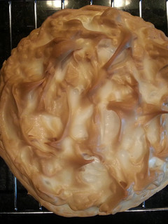 A picture of Sour cream and raisin meringue pie.
