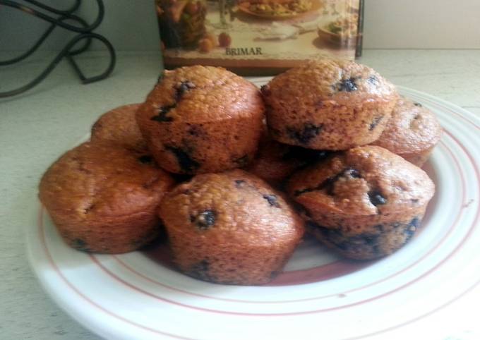 Whole-wheat blueberry oatmeal muffins