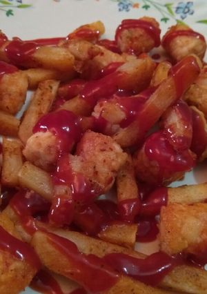 A picture of Spicy Potato bites &F. Fries.