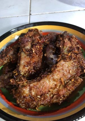 Hình của món Ba rọi nướng sả Ót.