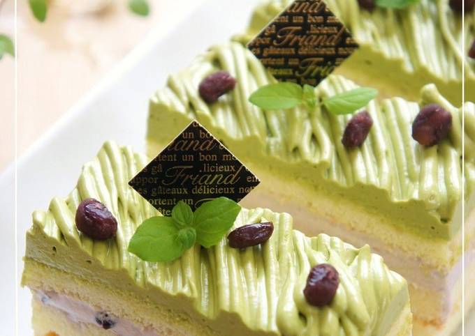 Matcha Chocolate Adzuki Mont Blanc Shortcake