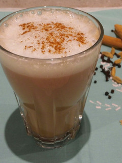 Una foto de Té chai con leche de soja