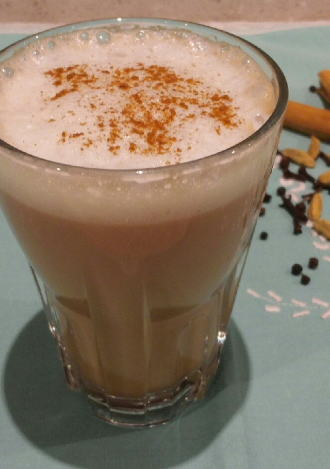 Una foto de Té chai con leche de soja
