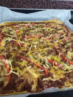 Una foto de Pizza barbacoa