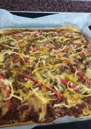 Una foto de Pizza barbacoa