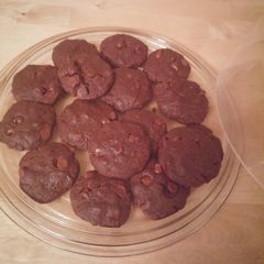 A picture of Double chocolate chip cookies.