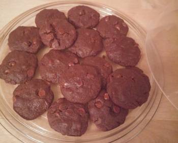 Easy Fast Cooking Double chocolate chip cookies Savory Delicious