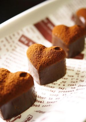 A picture of Dark Chocolate Truffles in the Microwave.