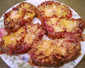 Popular Cuisine Bacon Barbecue and Cheese Smothered Leftover Meatloaf Yummy
