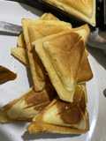 Waffles esponjosos en la mixtera