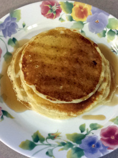 A picture of JR's buttermilk pancakes.