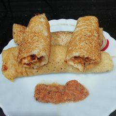 A picture of Paneer Moong Kathi Roll.