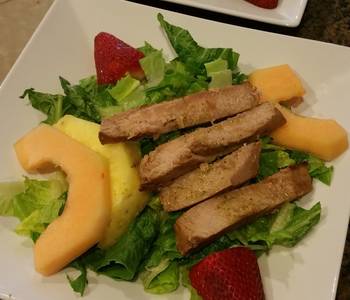 The New Way Prepare Recipe Fruit of land and sea dinner salad Home Style