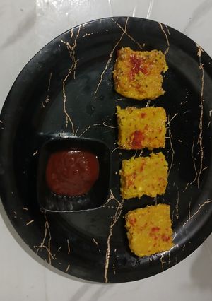 A picture of Steamed Corn Dhokla.