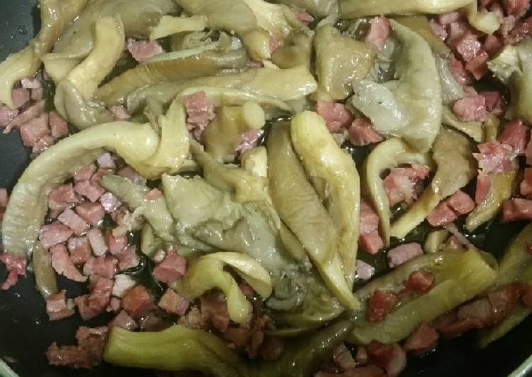 Setas con jamón