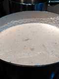 Celariac and blue cheese soup