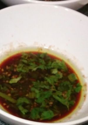 A picture of Teriyaki-cilantro sauce.