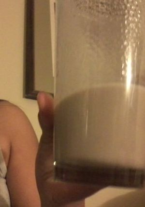 A picture of Mels Banana smoothy.