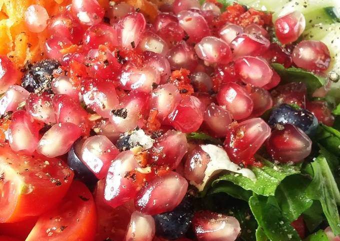 Steps to Prepare Quick Pomegranate Blueberry Salad