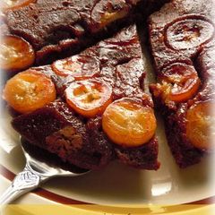 A picture of Banana Chocolate Cake Baked in a Frying Pan.