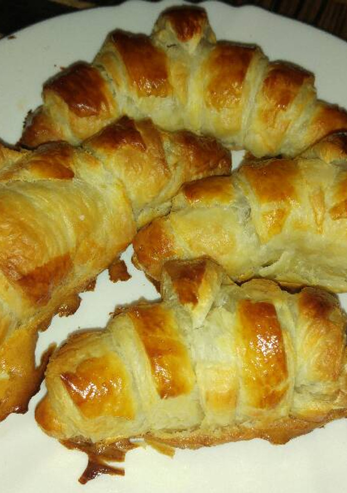 Una foto de Croissant de nutella y plátano