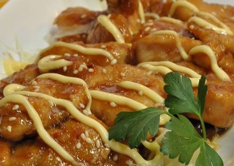 Chicken Breast Simmered in Sweet-Sour Sauce