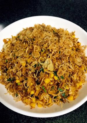 Hình của món Ngô xào tép.