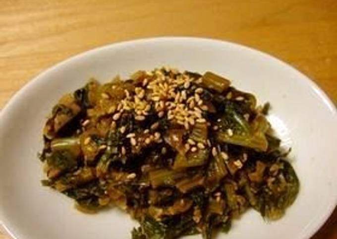 Step-by-Step Guide to Prepare Eric Ripert Macrobiotic All-Purpose Stewed Daikon Radish Leaves and Dried Shiitake Mushrooms