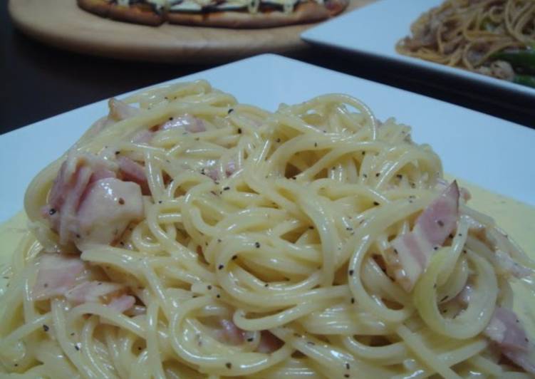 Recipe of Super Quick Homemade Carbonara with Rich Cheese