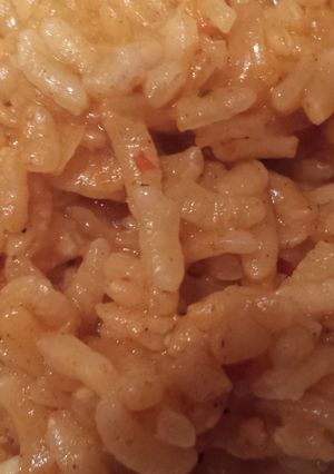 A picture of Chilli and paprika rissoto.