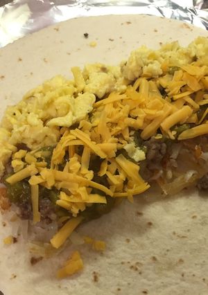 A picture of New Mexican Breakfast Burritos.