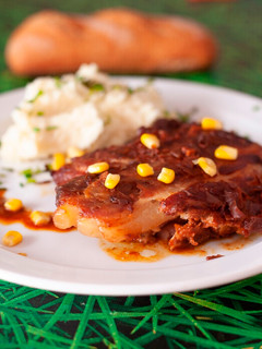 Una foto de Costillas con salsa americana en olla de cocción lenta (Slow cooker)