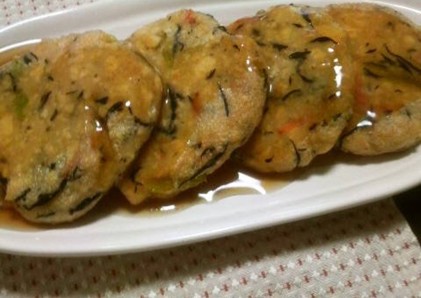 Cheap and tasty!  Soft Fried Tofu & Veggie Patties