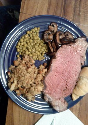 A picture of New York strip roast.