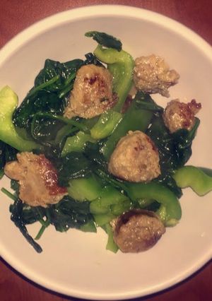 A picture of Spinach & Sausage Dish.