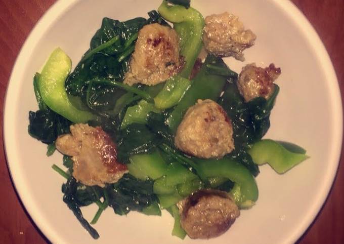 Spinach & Sausage Dish