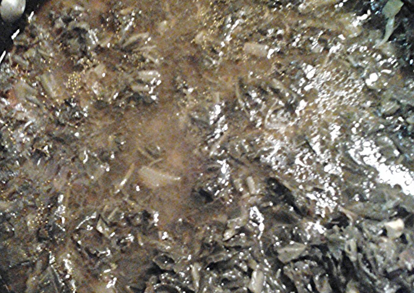 Collards in chicken stock