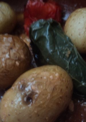 Una foto de Papas blancas con chiles jalapeños campesinas de San Diego de alejandría. México