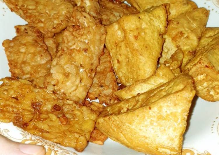 Tahu tempe goreng praktis