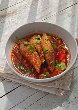 A picture of 188. Sweet & Spicy Braised Skipjack Tuna (Balado Tongkol).